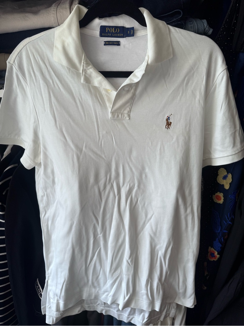 Ralph Lauren White Polo Shirt with Embroidered Pony